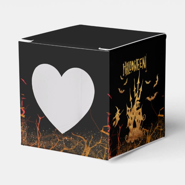 Caja de regalo para HALLOWEEN con purpurina Presentaskar (Framsidan Sidan)