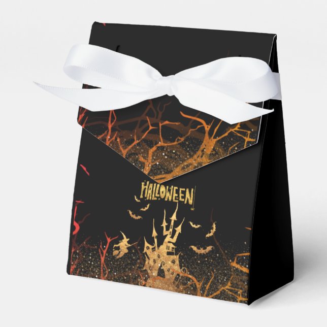 Caja de regalo para HALLOWEEN con purpurina Presentaskar (Framsidan Sidan)