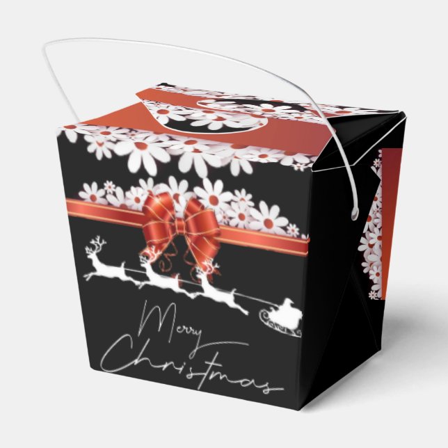 Caja de regalo para navidad con cinta y papá Noel Presentaskar (Baksidan Sidan)