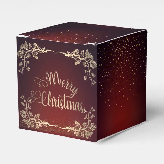 Caja de regalo para navidad con rosas  rojo Royal Presentaskar (Framsidan Sidan)