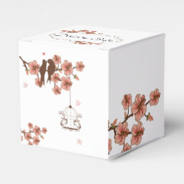 Caja para recuerdo de Bodas, Pajaritos y flores Presentaskar