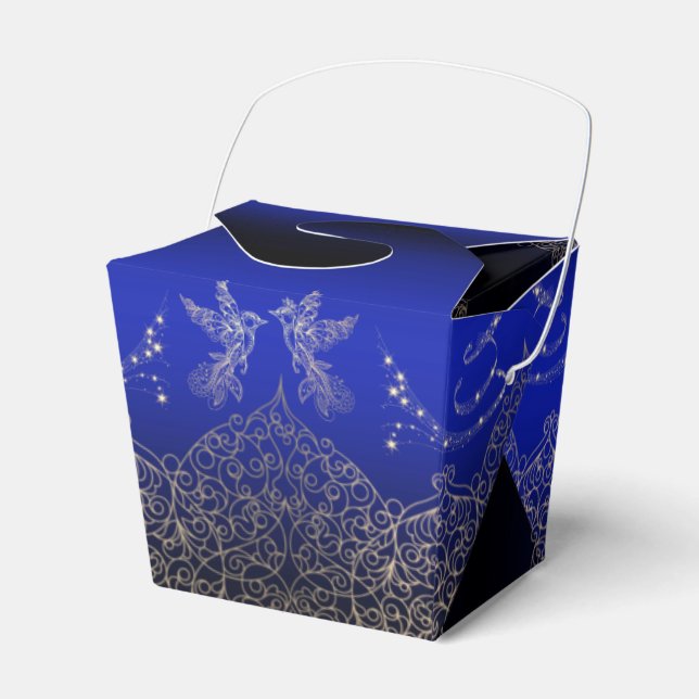 caja para regalo azul con decoración presentaskar (Framsidan Sidan)