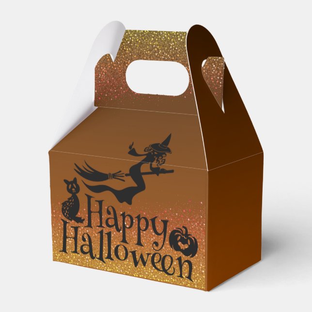 Caja para regalo de Halloween con bruja Presentaskar (Framsidan Sidan)