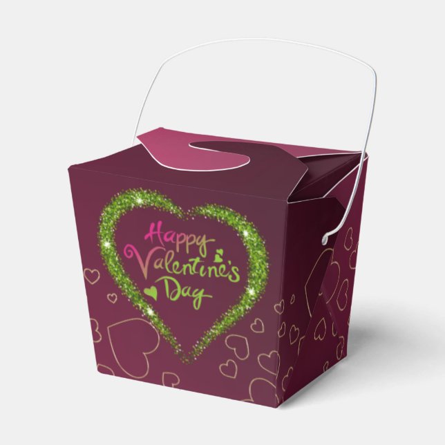 caja para regalo san Valentín con corazones Presentaskar (Framsidan Sidan)