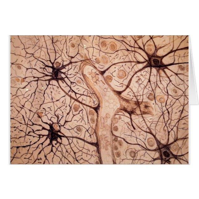 Cajals Neurons 3 Hälsningskort (Framsidan Horizontal)