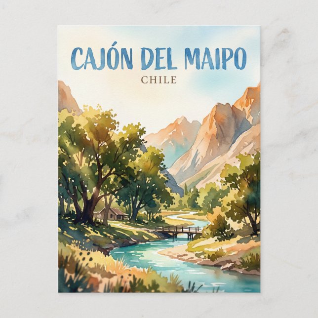Cajón del Maipo Chile Vykort (Framsida)