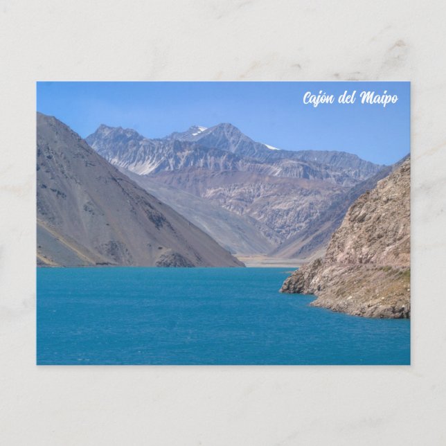 Cajón del Maipo, Embalse El Yeso, Chile Vykort (Framsida)