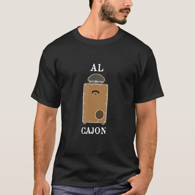 Cajon Drum Spain Jamming Drummers T Shirt (Framsida)