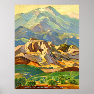 Cajon Pass, berg, södra Kalifornien, USA Poster