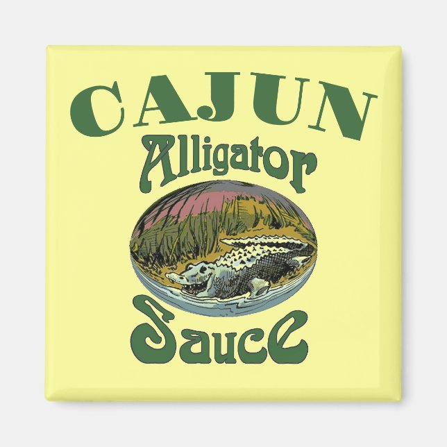 Cajun Alligator Sauce Magnet (Framsidan)