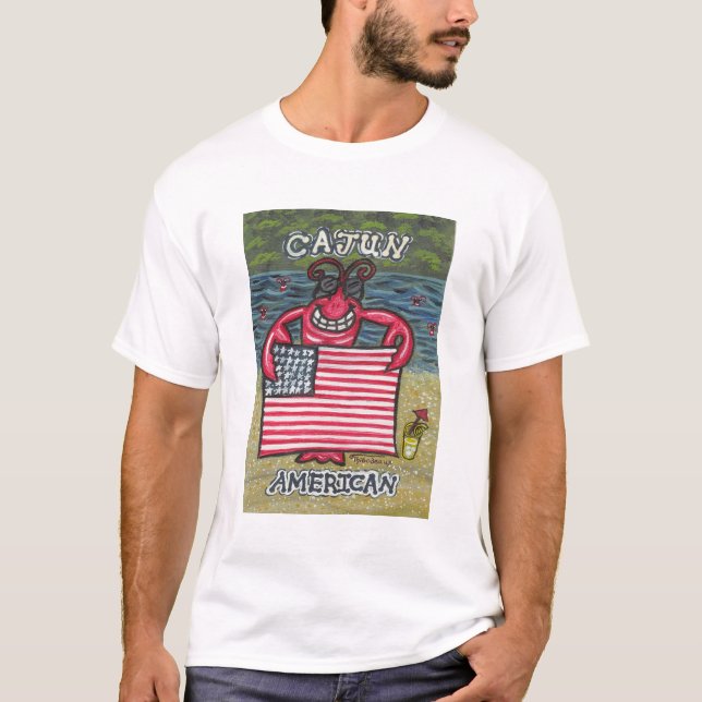 Cajun amerikan! t shirt (Framsida)
