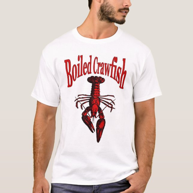 Cajun Boiled Kräftor eller Crayfish T-shirt (Framsida)