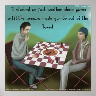 Cajun Chess Funny Poster