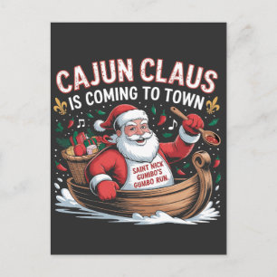 Cajun Clause kommer till stan jul Krampus Inbjudan Vykort