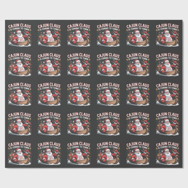 Cajun Clause kommer till stan jul Krampus  Presentpapper (Platt)