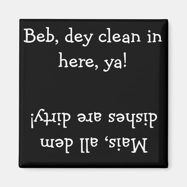 Cajun Clean/Dirty Dishwasher Magnet (Framsidan)