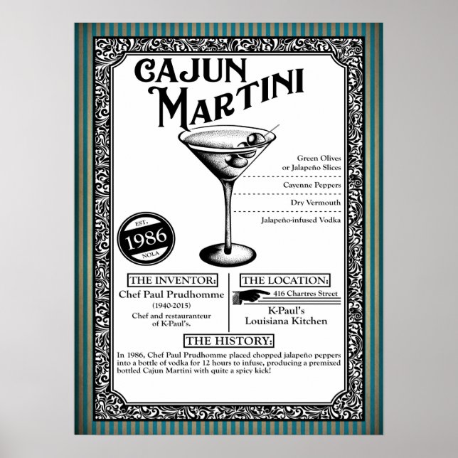 Cajun Cocktail Poster (Framsidan)