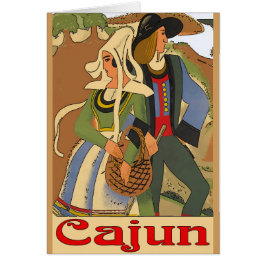 Cajun Couple med Oaks Hälsningskort