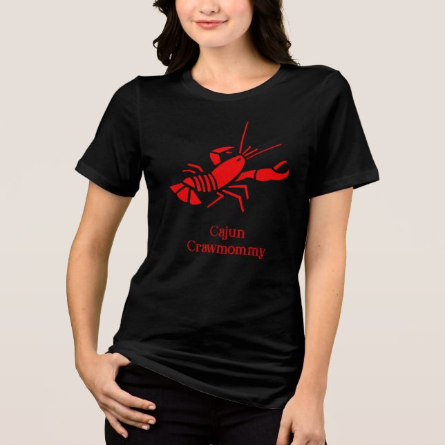 Cajun Crawmmamma Kräftor T Shirt (Framsida)
