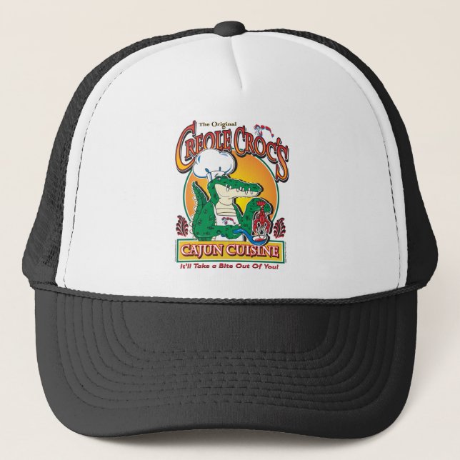 Cajun Crocs Ceole Cuisine Truckerkeps (Framsida)