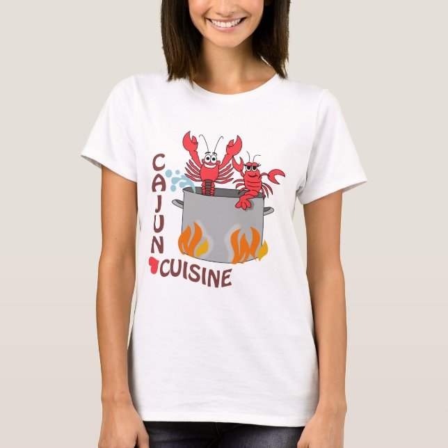 Cajun-Cuisine T Shirt (Framsida)