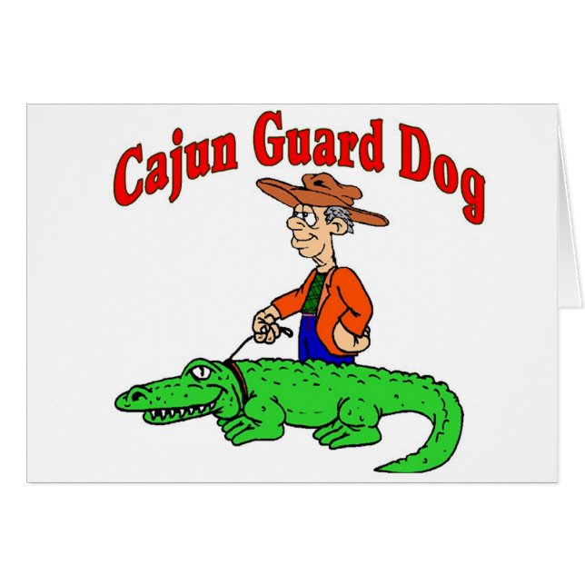 Cajun Guard Hund Hälsningskort (Framsidan Horizontal)