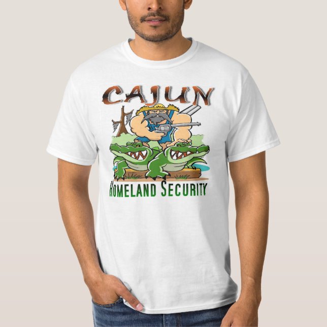 Cajun hemlandsäkerhet t shirt (Framsida)