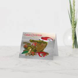 Cajun jul av bayou Holiday-kort Kort