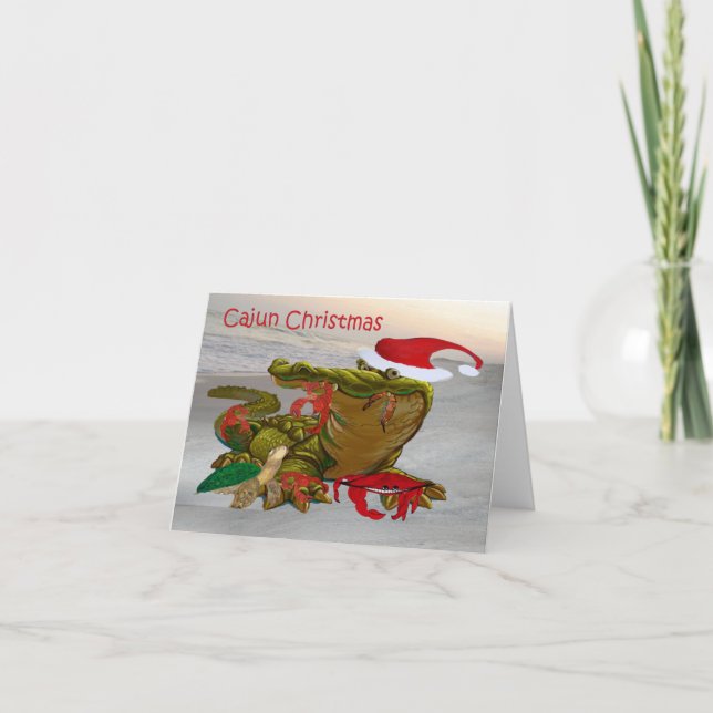 Cajun jul av bayou Holiday-kort Kort (Framsida)