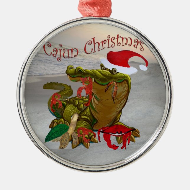 Cajun jul julgransprydnad metall (Framsidan)