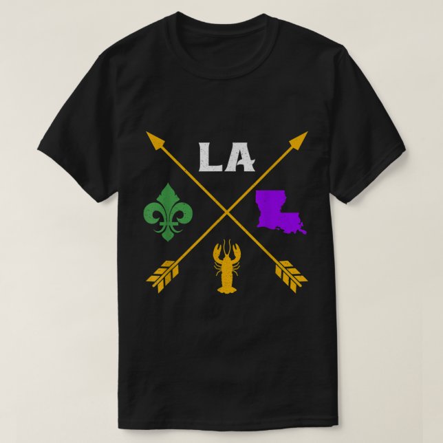 Cajun Kräftor Boil Party Retro NOLA New Orleans T Shirt (Design framsida)