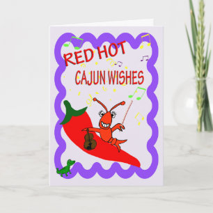 Cajun Kräftor Red Hett Grattis på födelsedagen Kort
