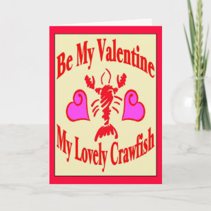 Cajun kräftorvalentin helgkort