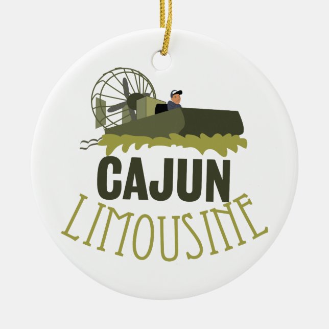 Cajun Limousine Julgransprydnad Keramik (Framsidan)