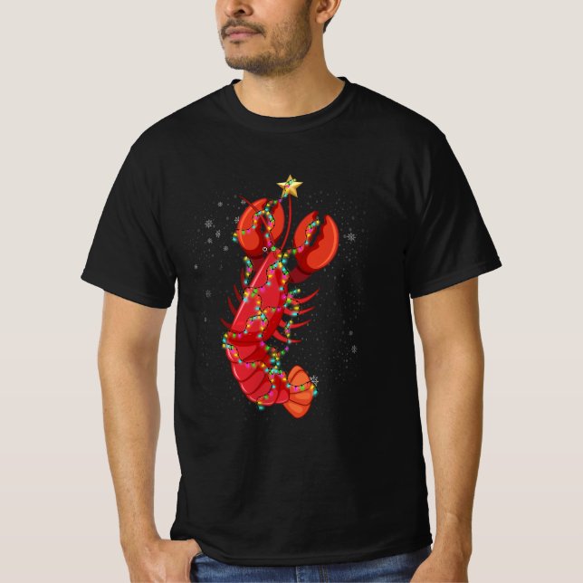 Cajun Louisiana jul Merry Crabmas X-Mas Ligh T Shirt (Framsida)