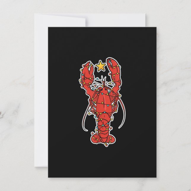 Cajun Louisiana jul Merry Crabmas X-Mas Lobs Inbjudningar (Framsida)