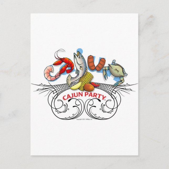 Cajun-Party-WLG-20110531 Inbjudan Vykort (Framsida)