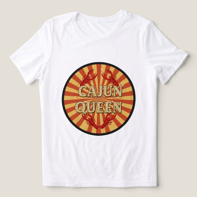 Cajun Queen Sparkling Kräftor Tee! ✨ 👑 T Shirt (Design Framsida)