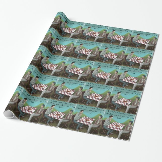 Cajun Schack Rollig Tecknad Serie Presentpapper (Utrullad)