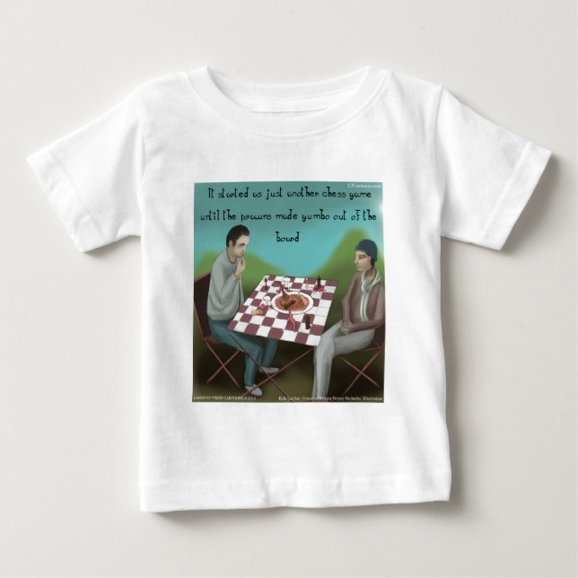 Cajun Schack Rollig Tecknad Serie T-shirt (Framsida)