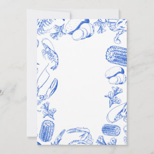 Cajun Seafood Boil - Southern Coastal Food Art Inbjudningar