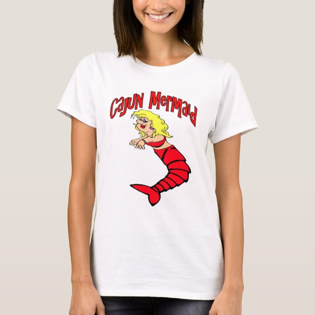 Cajun-Sjöjungfrun T-shirt (Framsida)
