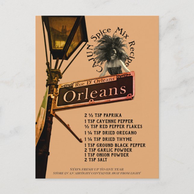Cajun Spice Mix Recipe | vykort (Framsida)