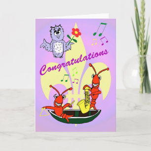 Cajun Themed grattis Kort