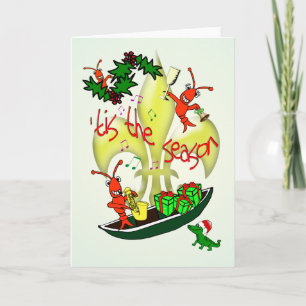 Cajun Themed 'Tis säsongjulen Helgkort