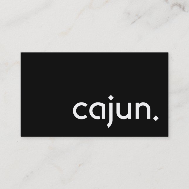 cajun. visitkort (Framsida)