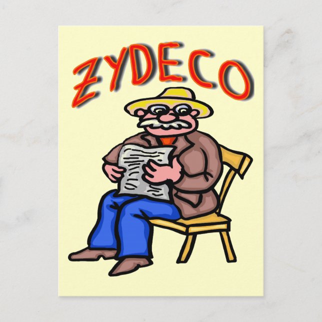 Cajun Zydeco Man Vykort (Framsida)