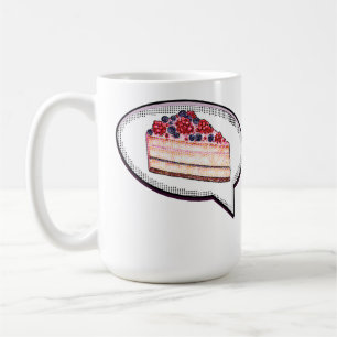 Cake är mitt Kärlek-språk - Berry Cake Ord-ballong Kaffemugg