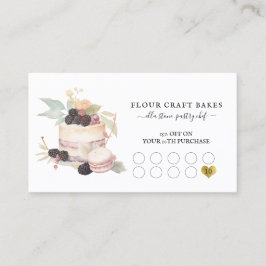 Cake Baker-bakeriets Chef Cater Black Loyalty Lojalitetskort