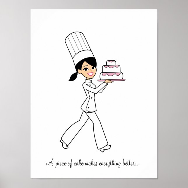 Cake Baker Chef Girl Poster (Framsidan)